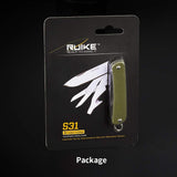 Cuchillo de bolsillo plegable 6 en 1 acero inoxidable