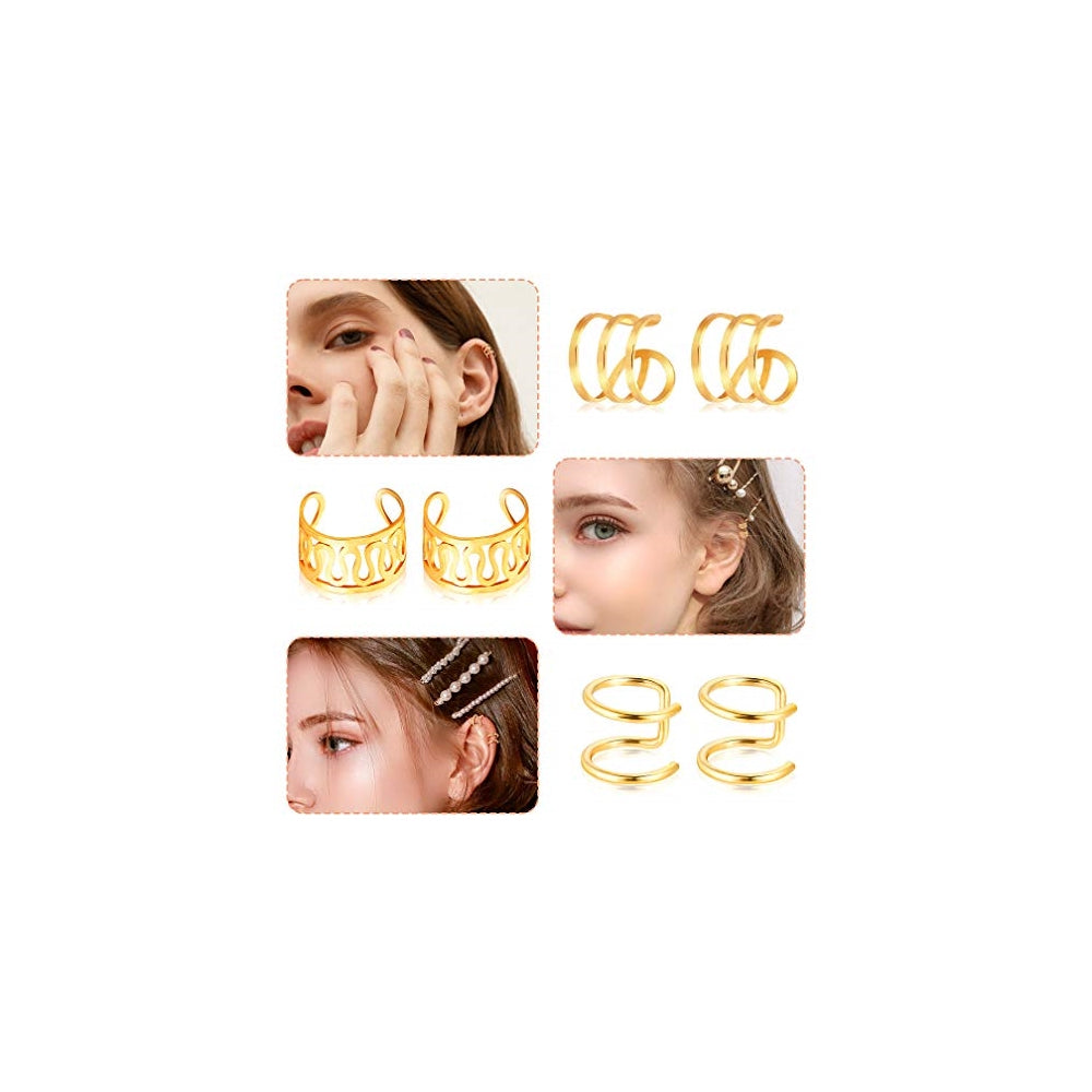 Aretes de clip de acero inoxidable con clip para mujeres