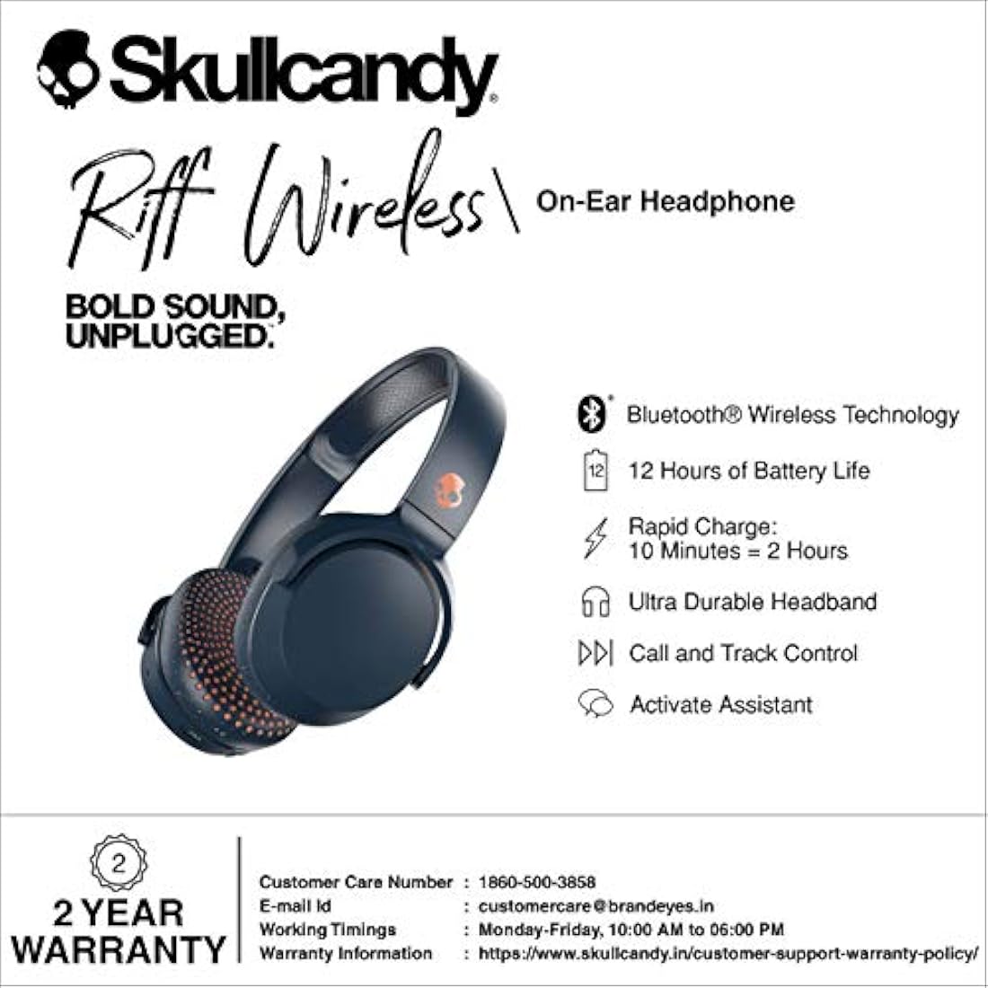 Skullcandy Riff Inalámbrico Unitalla Azul/Espectro/Atardecer