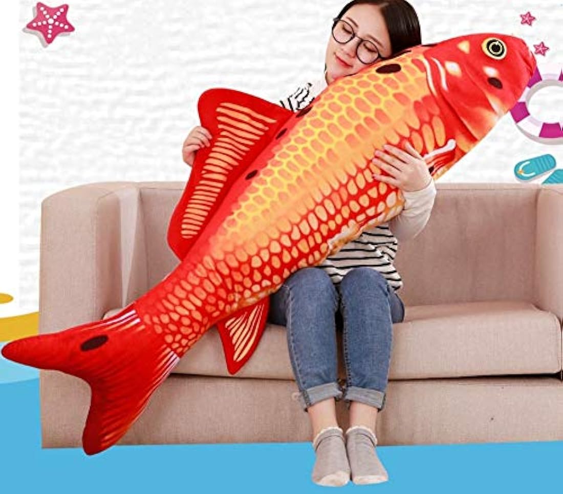 Juguete de peluche con simulación gigante de peces