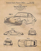 Impresiones de carteles de patente Porsche 911 vintage
