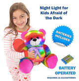 Oso de peluche luminoso con luz LED, juguete para dormir