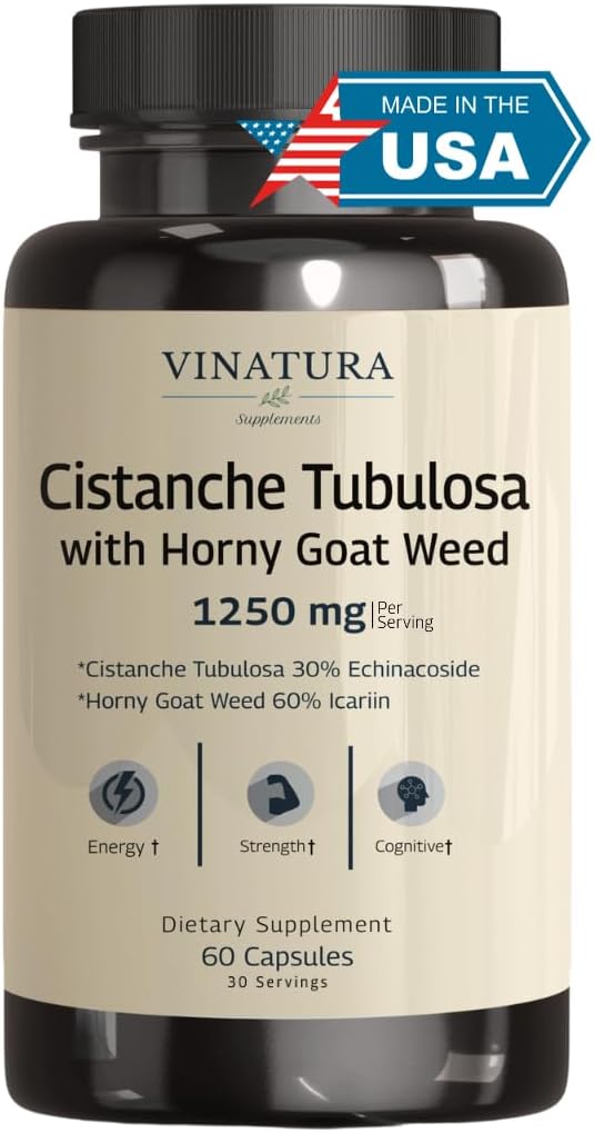 Cistanche con hierba de cabra cachonda de 1250 mg VINATURA