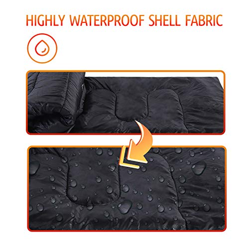 Saco de dormir, para mochila, ligero, impermeable, para clima frío, campamento, senderismo, viajar, cacería, con bolsa de compresión, para adulto y niño