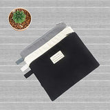 Enyuwlcm - Bolsa de maquillaje de lona de algodón 100%