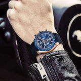 Reloj de pulsera elegante para hombre, correa de silicona