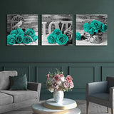 Decoración de pared con diseño de margaritas azules