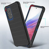 Leptech Funda para Samsung Galaxy A53 5G con protector de pantalla de cristal, [Serie Funda] Clip de cinturón de protección, resistente, resistente, resistente, resistente, militar, a prueba de golpes, cubierta para teléfono celular (negro)