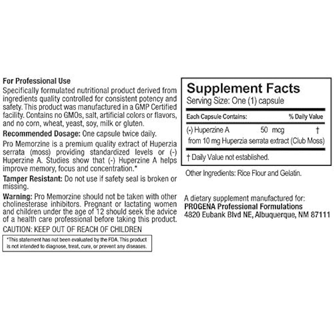 Progena Meditrend – promemorzine 60 C