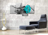 Decoración de pared de rosas para mujer, 4 paneles de flores