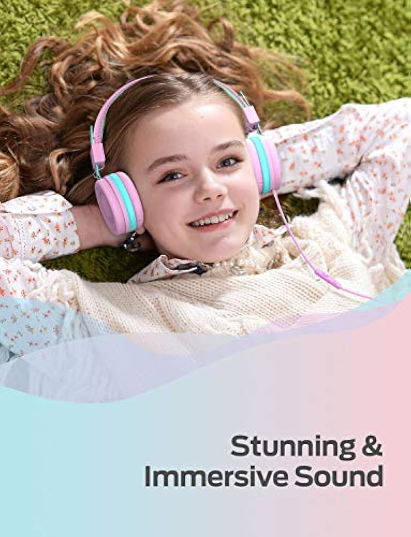 iClever - Auriculares con cable para niños