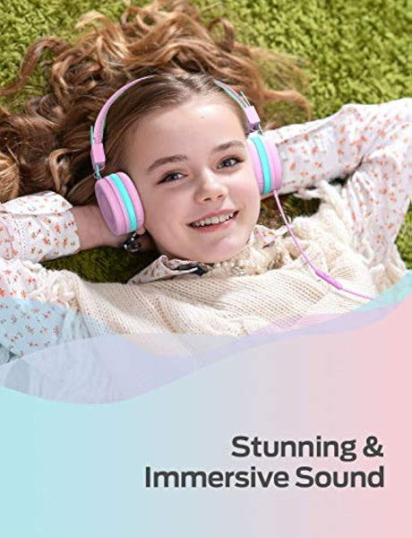 iClever - Auriculares con cable para niños