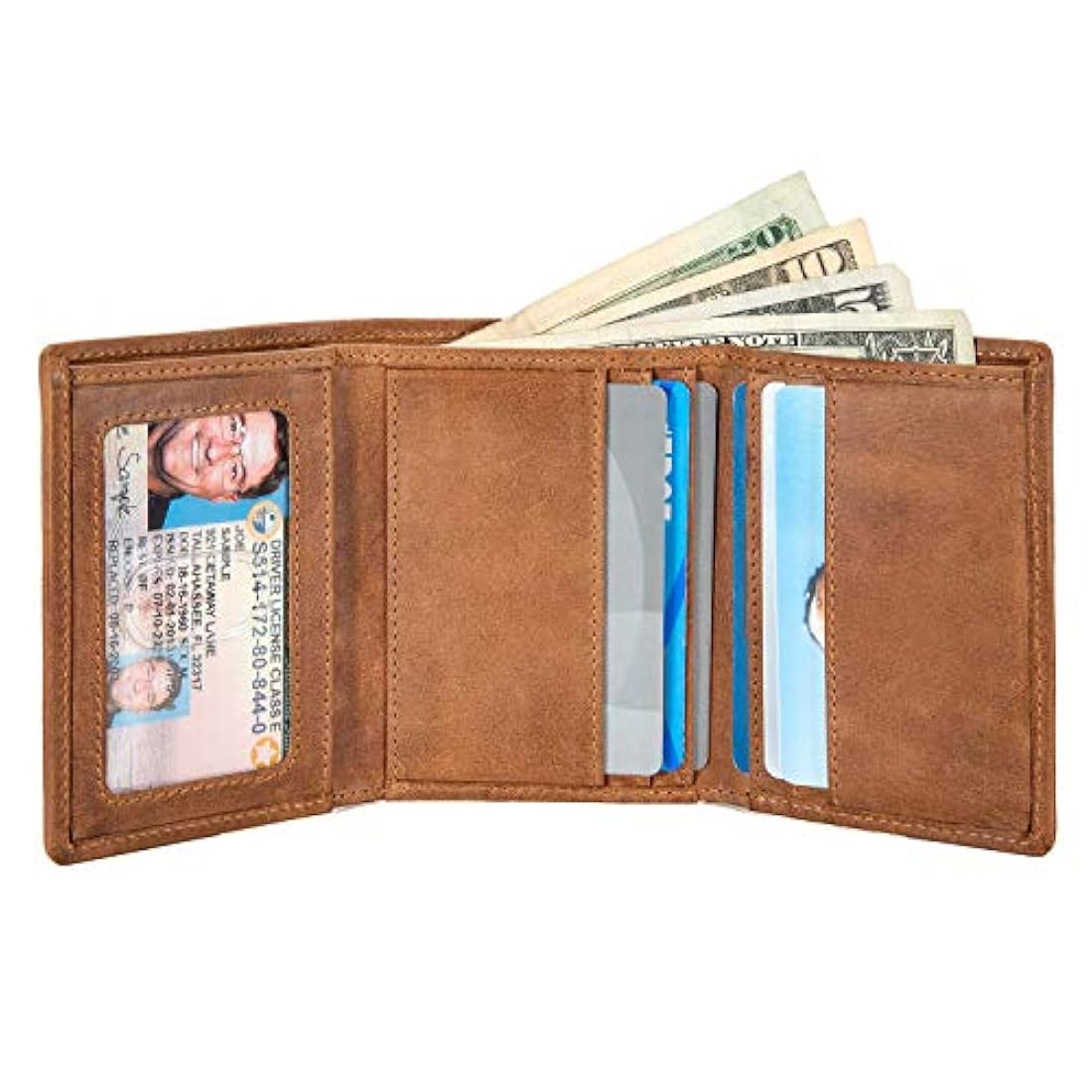Cartera de piel fina para hombre, IDENTITY STRONGHOLD