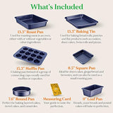 Moldes para Hornear 6 piezas color azul NUTRICHEF NCBK6TRB