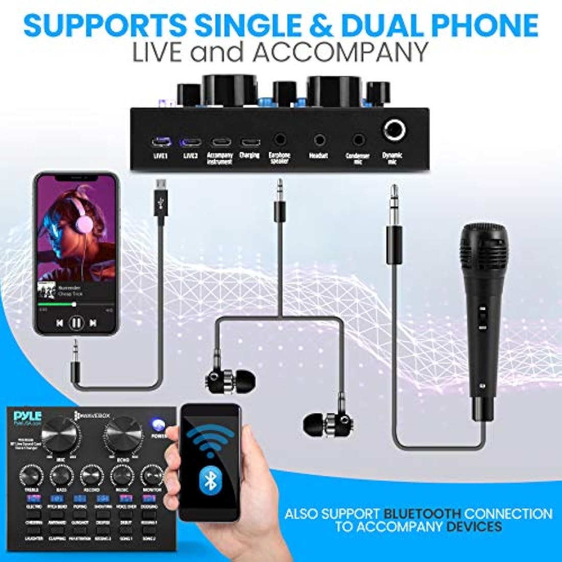 Amplificador Cambiador de voz PYLE-PRO PKSCRD208