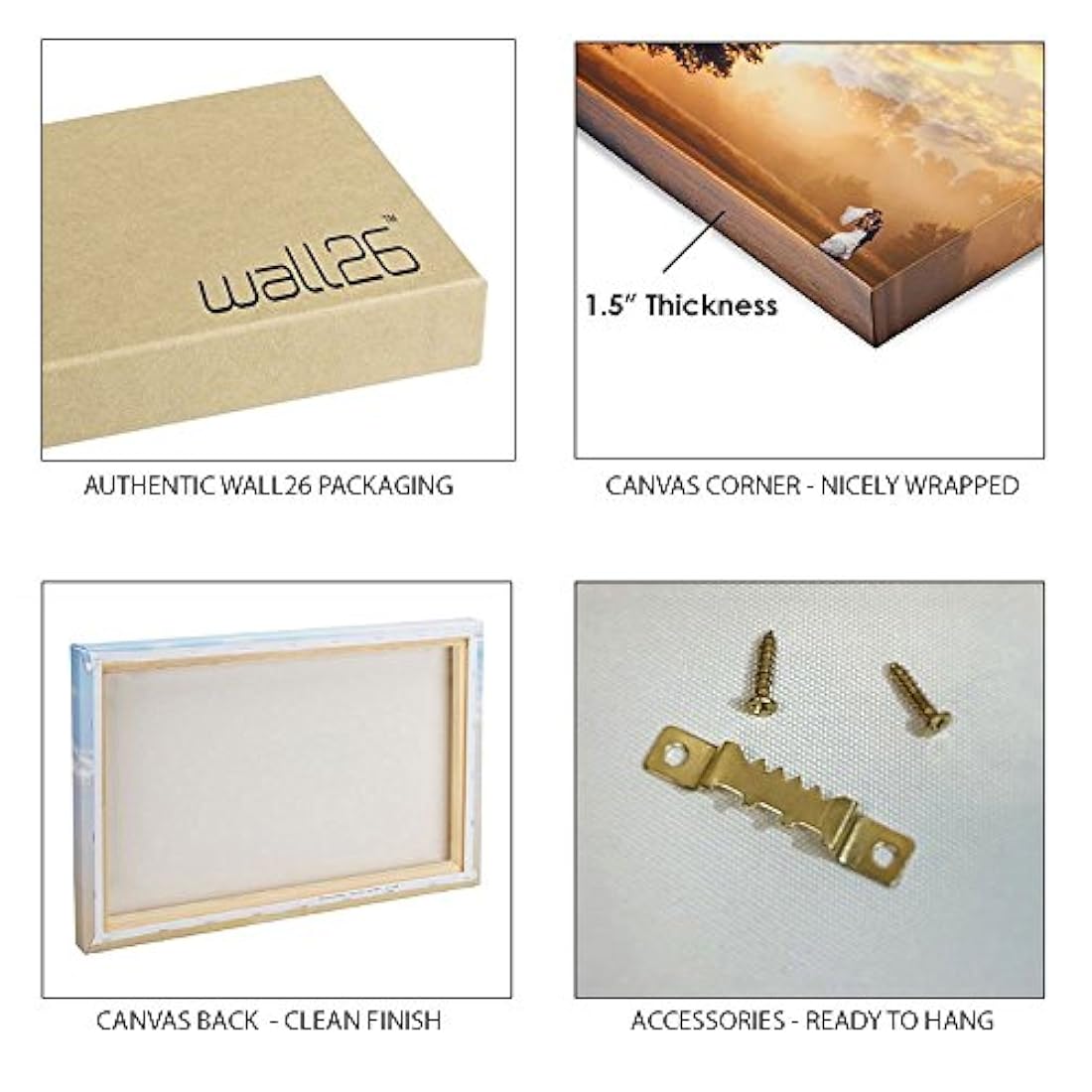 Lienzo decorativo para pared con diseño de bosque.