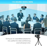Webcam HD 1080P con obturador de privacidad y trípode