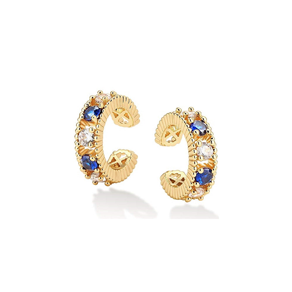 Aretes chapados en oro de 18 quilates sin perforación