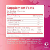 Lunaki Biotin - Gomitas para piel y uñas con vitamina C y E, veganas sin OMG, sin jarabe de maíz, promueve el colágeno natural, la queratina y el crecimiento del cabello, suministro de 30 días