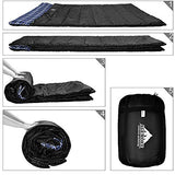 Saco de dormir doble de franela de algodón para camping, mochileros o senderismo. Saco de dormir impermeable para 2 personas para adultos o adolescentes. Camión, tienda de campaña o almohadilla de dormir, ligero (almohadas no incluidas)