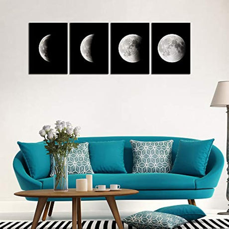 Wieco Art P4RAB018 - Juego de 4 lienzos de giclée modernos