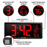 Reloj digital LED con brillo de atenuación automática