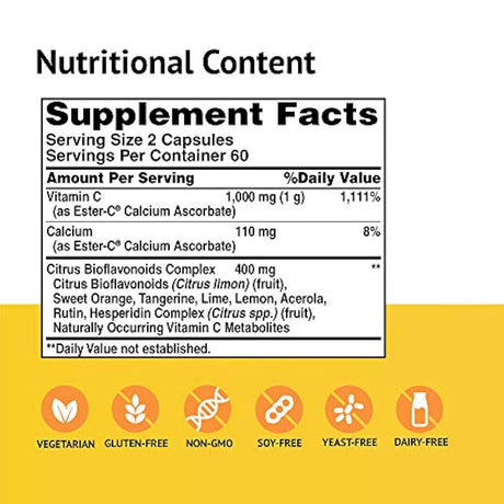 American Salud Ester-C con cítricos bioflavonoids, 044545, 1, 1
