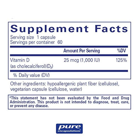 Vitamina D3 25 mcg
