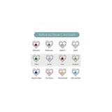 Pulseras de plata fina con colgante de corazón ajustable