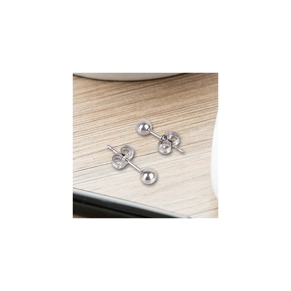 Aretes de titanio con pasador de bola hipoalergénicos