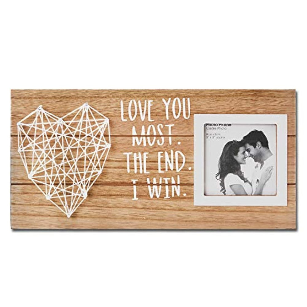 Marco de fotos en madera estilo romántico con frase