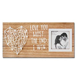 Marco de fotos en madera estilo romántico con frase