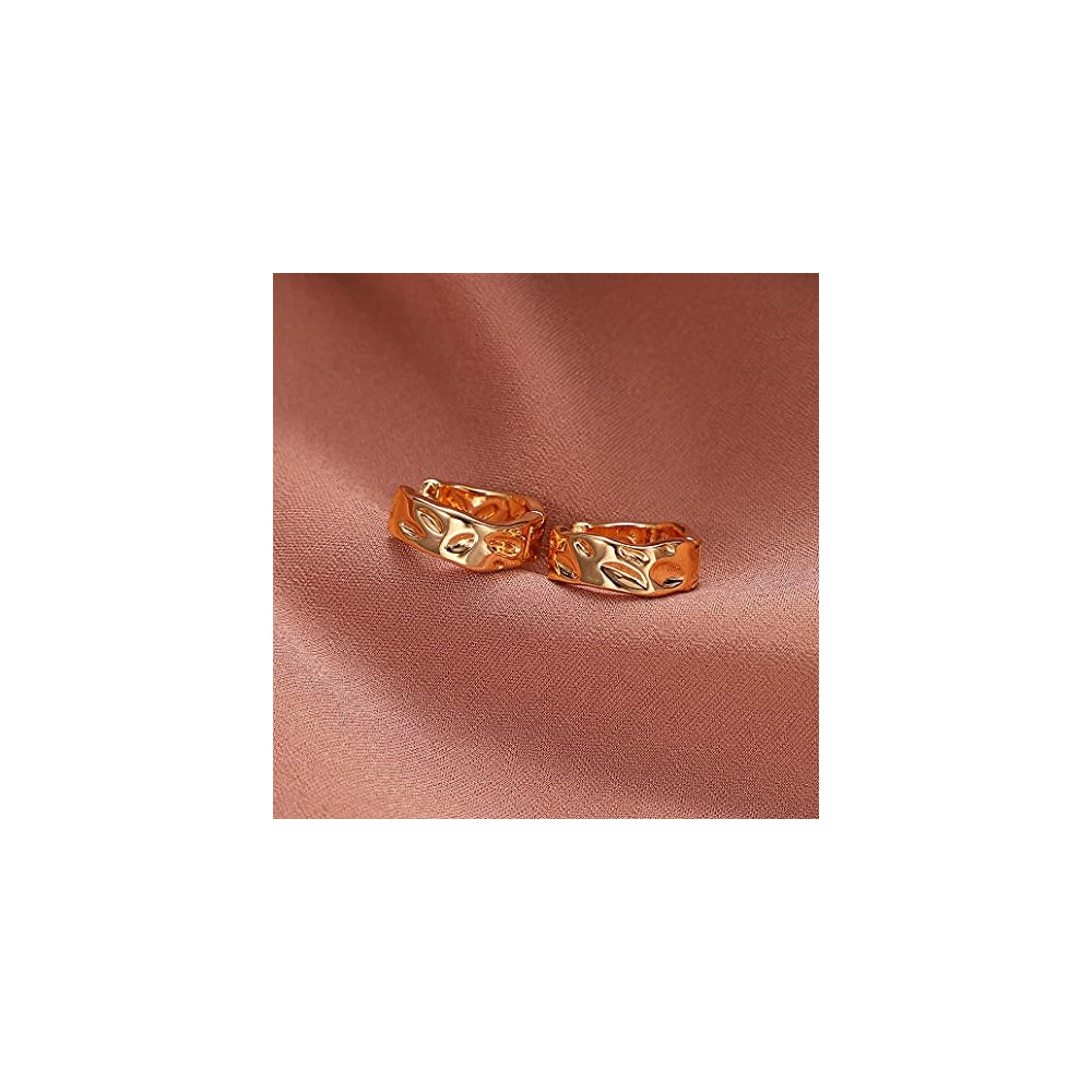 Aretes de presión pequeños,chapados en oro de 14 quilates
