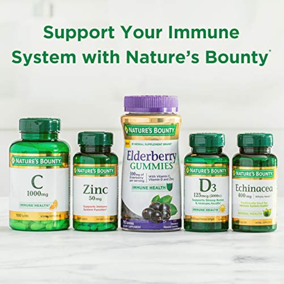 Vitamina C + rosa caderas por Nature 's Bounty. La vitamina C es una vitamina líder para el apoyo inmunológico de 1000 mg, 100 cápsulas recubiertas.