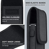 ykooe Funda de nailon para teléfono celular con clip para cinturón compatible con iPhone 12, 12 Pro, 11, 11 Pro, 13, 13 Pro, XR X 6 7 8 Plus Samsung Galaxy S20 S21 FE S10+ S9 A51 A01 LG Google - Grande