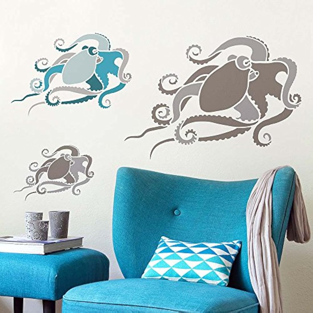 Plantillas de pintura de pared para fácil cambio de imagen