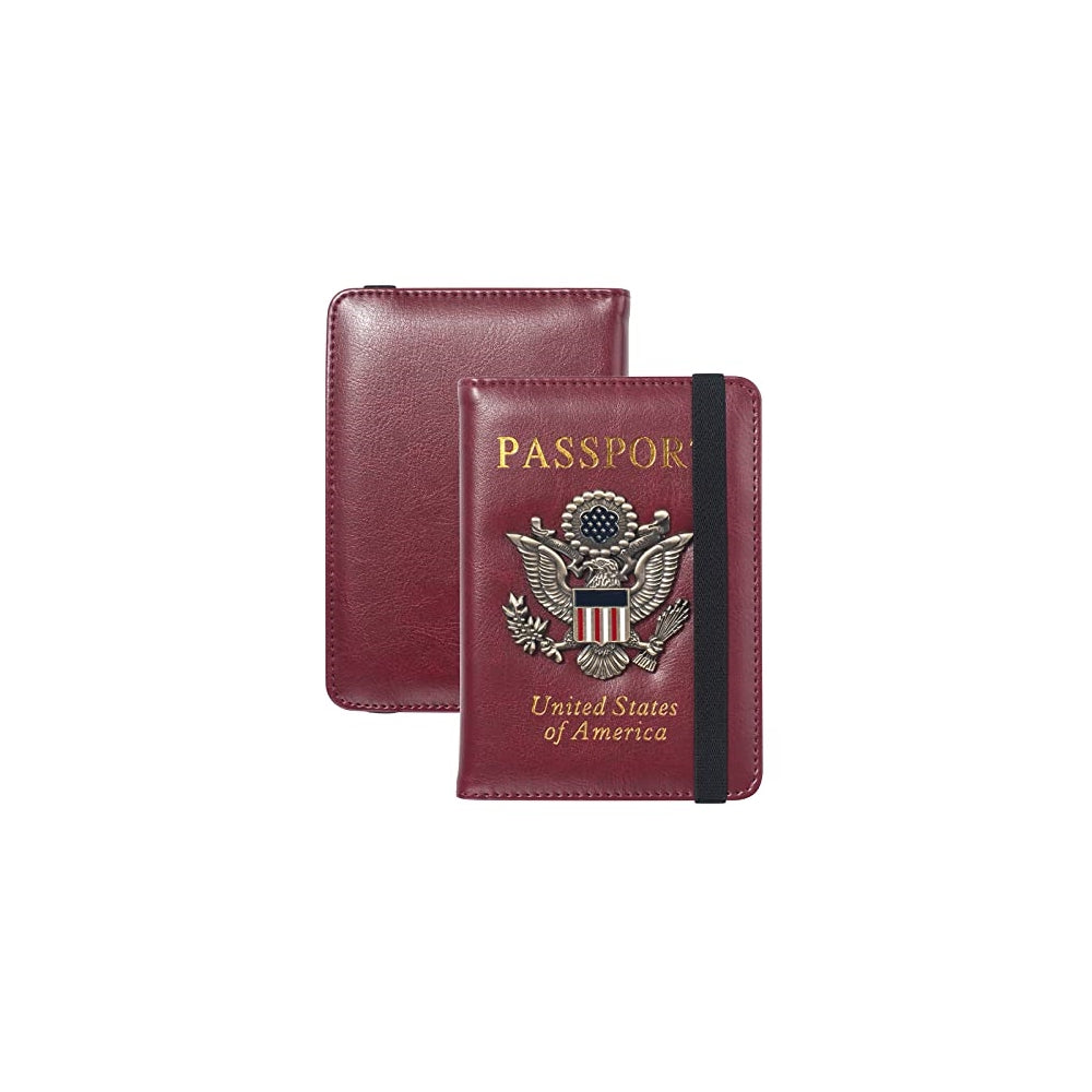 Porta Documentos y Tarjetas para pasaporte y tarjetas rojo