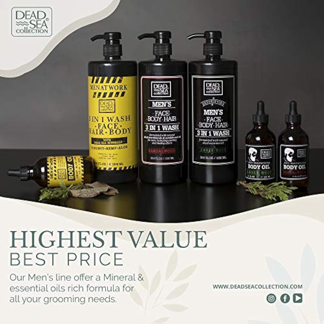 Lavado de rostro mineral, cabello y cuerpo