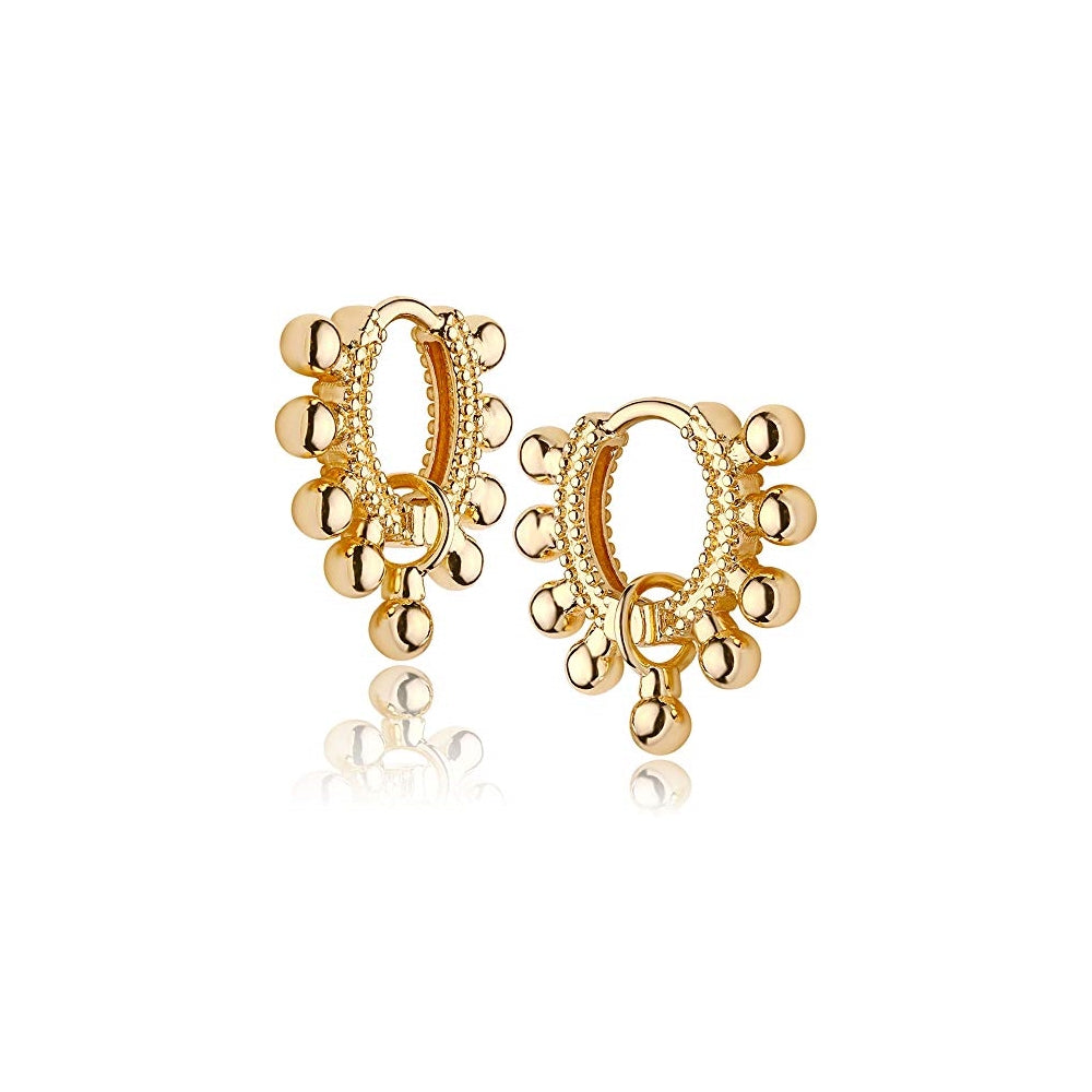 Aretes chapados en oro de 18 quilates con forma de gota