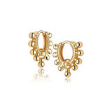 Aretes chapados en oro de 18 quilates con forma de gota