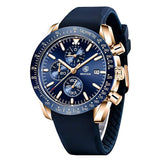 Reloj de pulsera elegante para hombre, correa de silicona