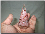 Exquisito Cuarzo Rosa Antena Orgone Cono Chakra Cristal