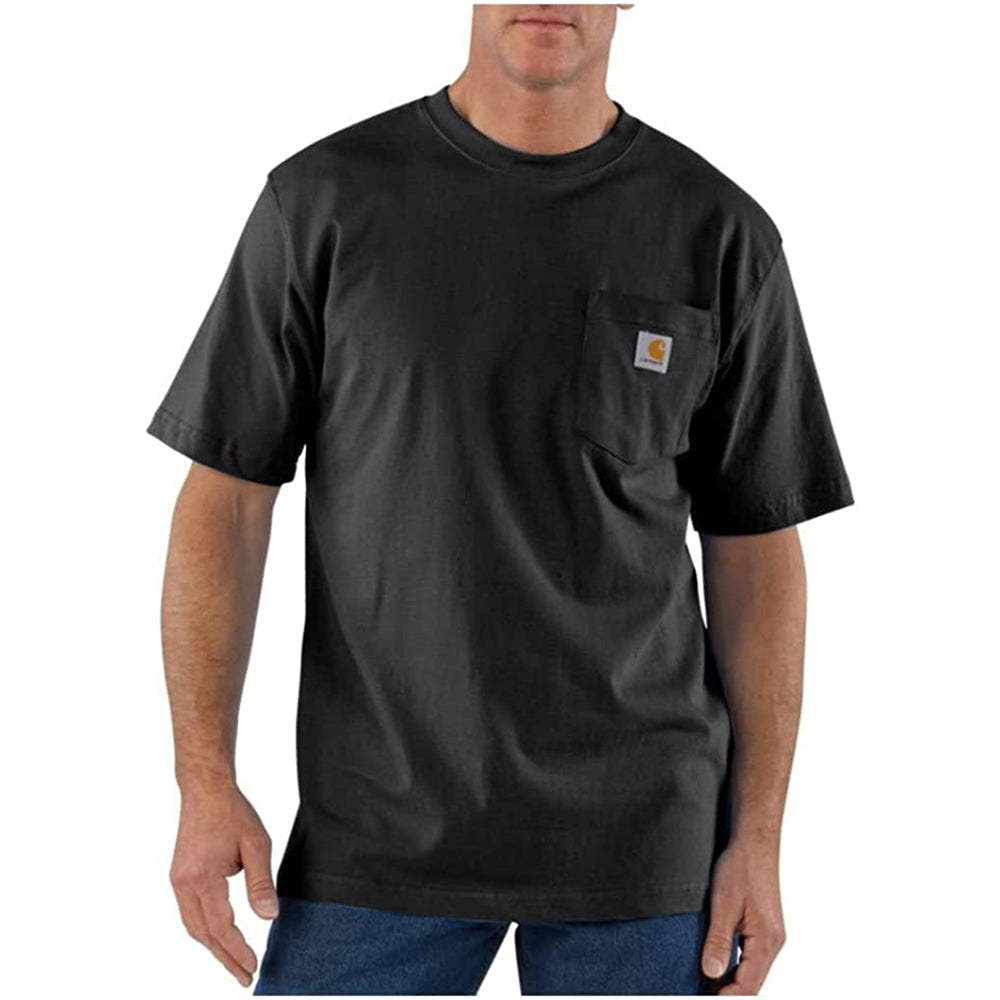 Camiseta manga corta negra de ajuste holgado hombre talla L