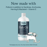 Fera Pets - Aceite de pescado para perros y gatos, 16 onzas, 96 porciones, aceite de pescado líquido con pescado capturado en la naturaleza para mantener la piel, el sistema inmunológico y la función
