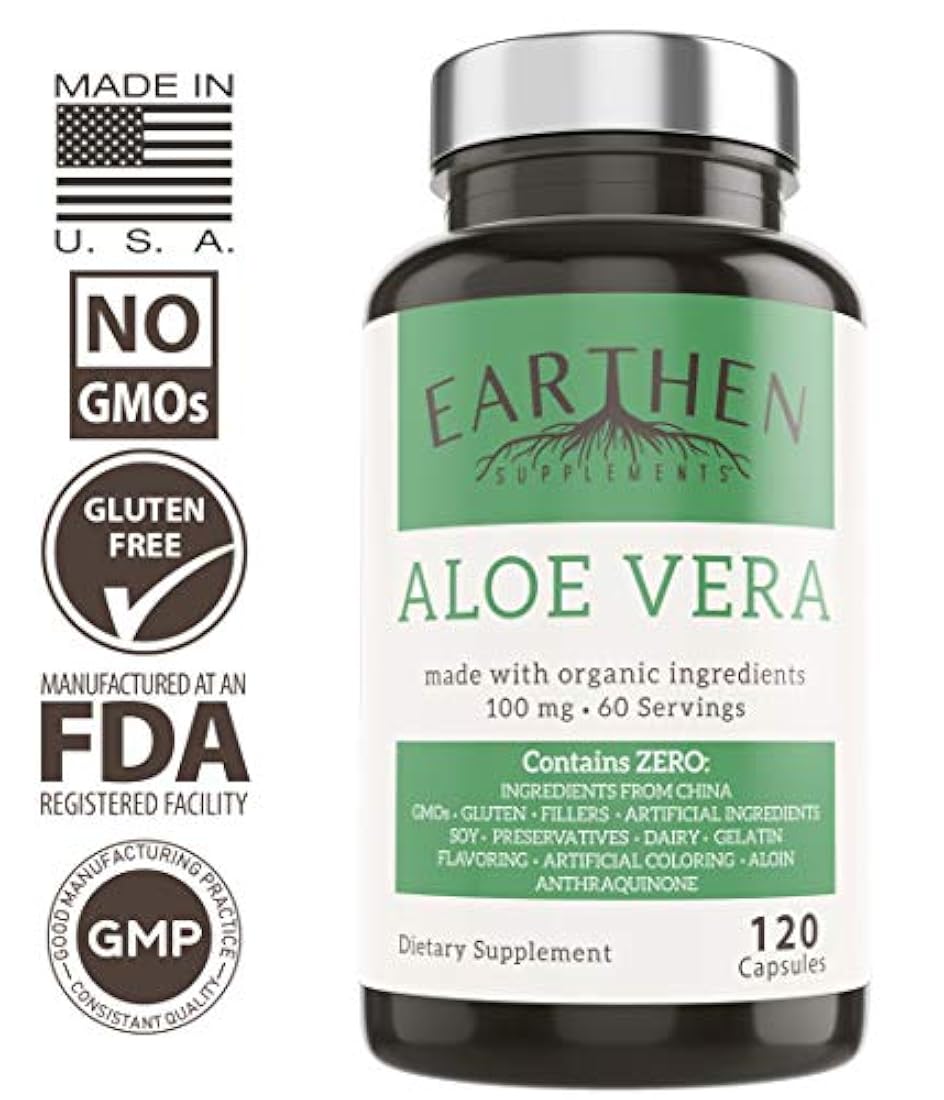 Suplemento aloe vera orgánico equivalente a 20,000 mg- RAW