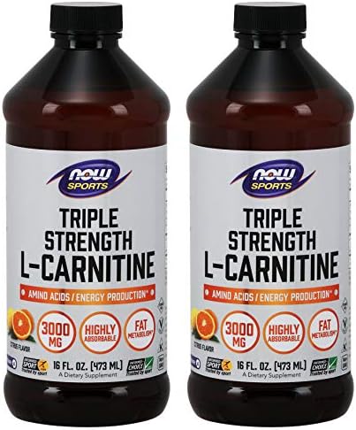 L-Carnitina Líquida 3000mg, Now Foods, 16 oz (2 pack)