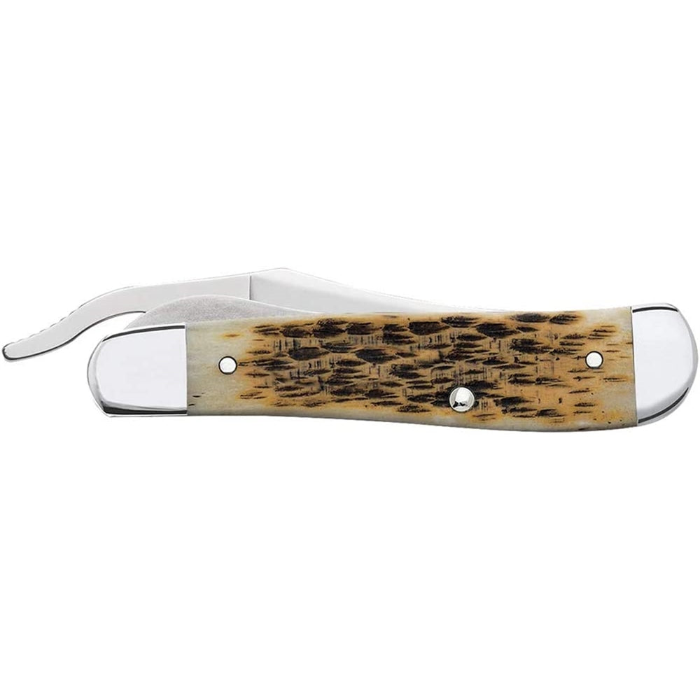Cuchillo de bolsillo, sintético, dorado
