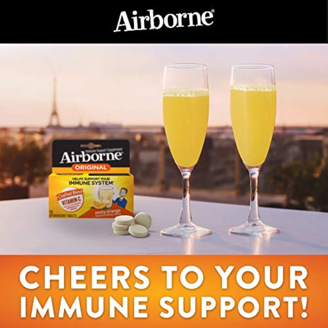 Comprimidos efervescentes de Airborne sabor naranja
