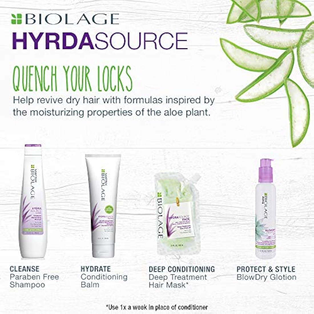 Mascarilla de cabello multiuso con extracto de aloe 3.4 oz