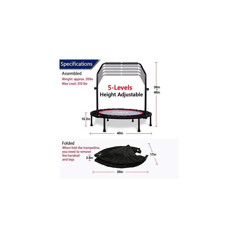 Mini trampolines para adultos plegable de altura ajustable